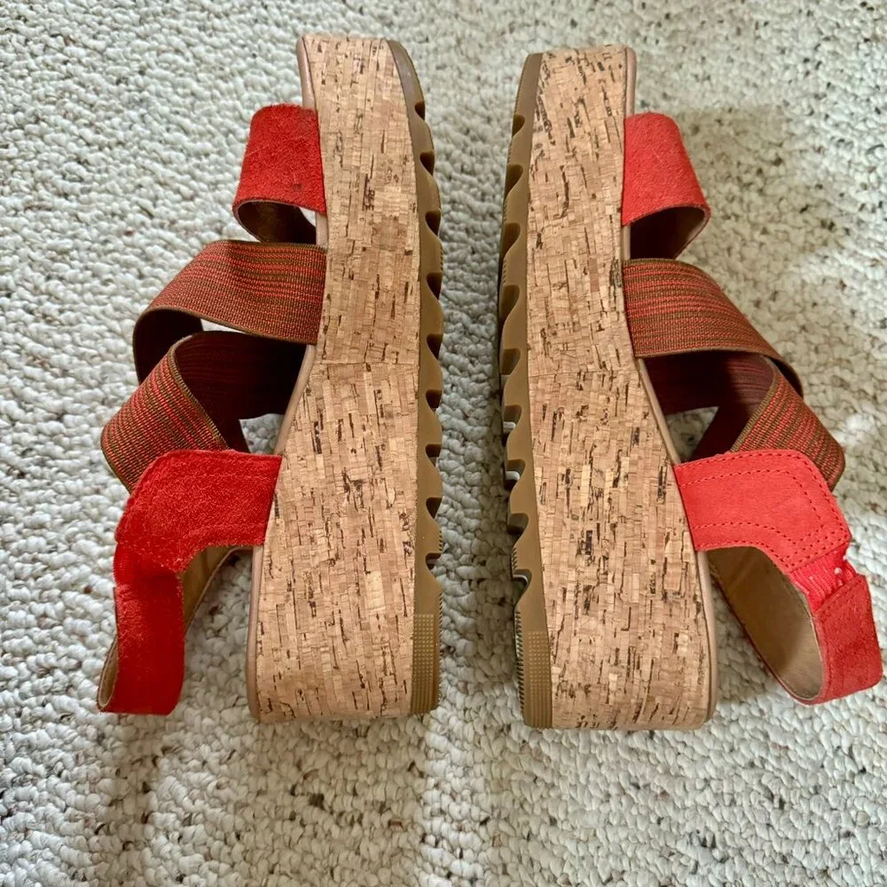 SOREL Women's Red Platform Sandals